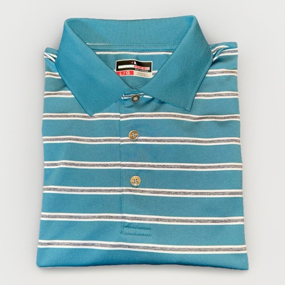 2 Grand Slam Performance Golf Polo Shirts Men's Size Large Moisture Wicking - Picture 2 of 13